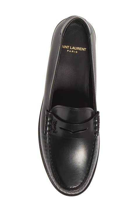 ysl black loafers|saint laurent loafers for women.